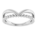 Negative Space Beaded V Ring - Image 3
