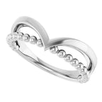 Negative Space Beaded V Ring - Image 5