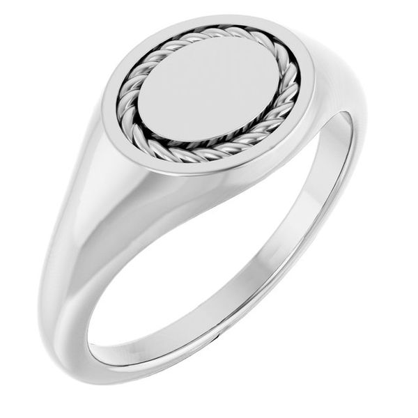 Oval Rope Signet Ring