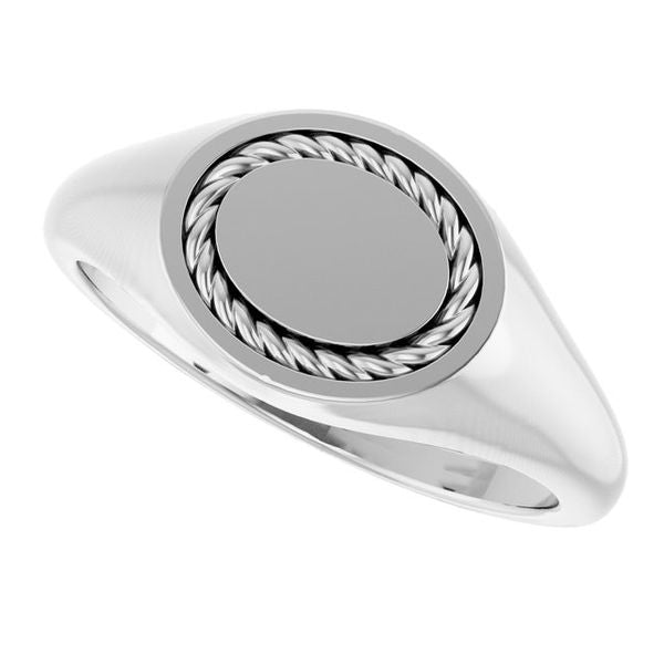 Oval Rope Signet Ring - Image 5