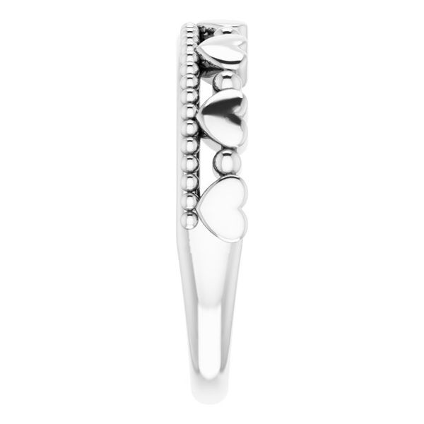 Stackable Beaded Heart Ring - Image 4