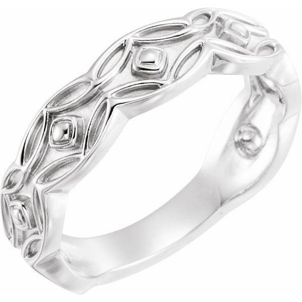 Scalloped Geometric Ring