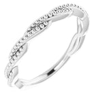 Stackable Beaded Twist Ring