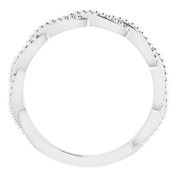 Stackable Beaded Twist Ring - Image 2