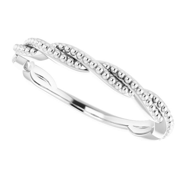 Stackable Beaded Twist Ring - Image 5