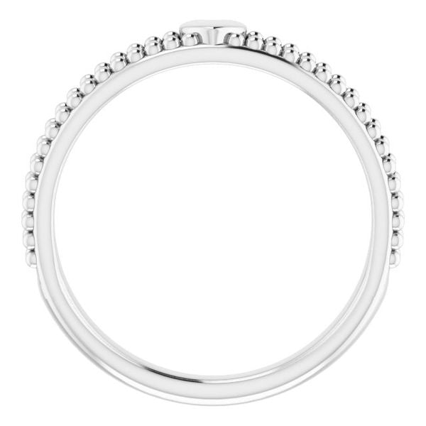 Milgrain Stackable Heart Ring - Image 2