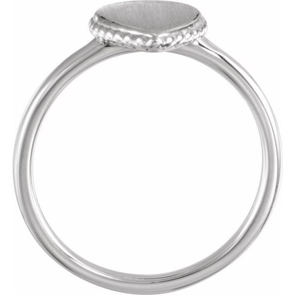 Teardrop Beaded Signet Ring - Image 2