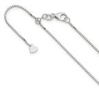 Leslie's 10K White Gold Adjustable .9mm Box Chain