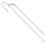 Leslie's 10K White Gold Adjustable .9mm Box Chain - Image 2