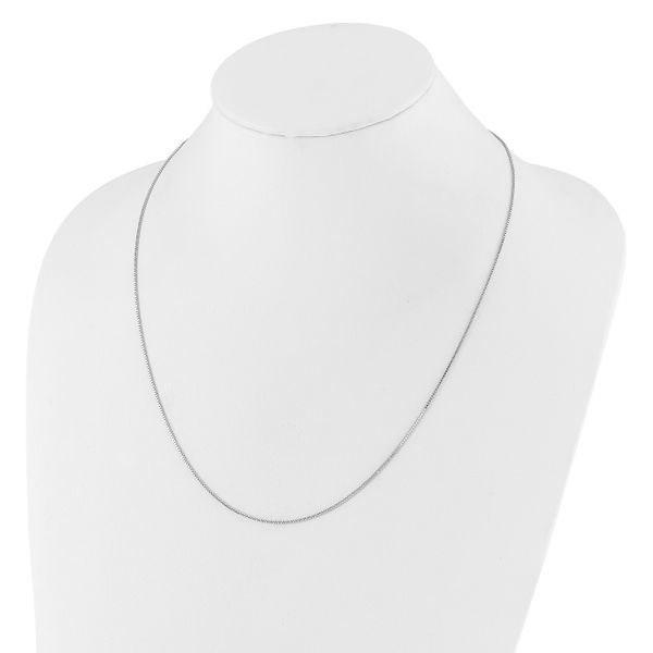 Leslie's 10K White Gold Adjustable .9mm Box Chain - Image 5