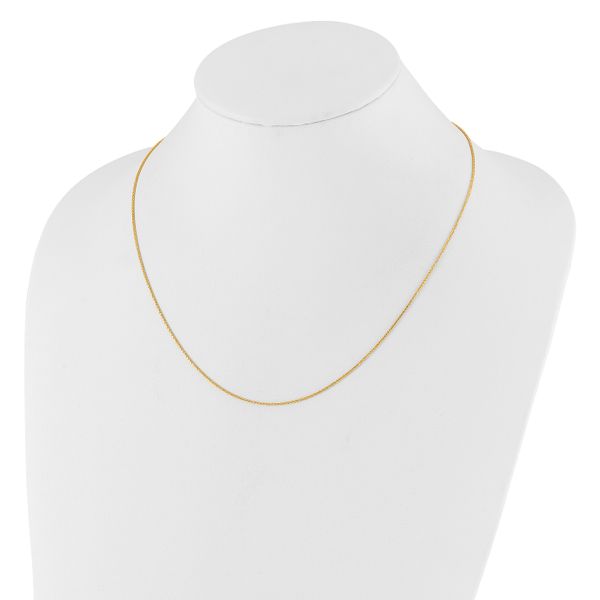 Leslie's 10K Adjustable 1mm Wheat Chain - Image 3