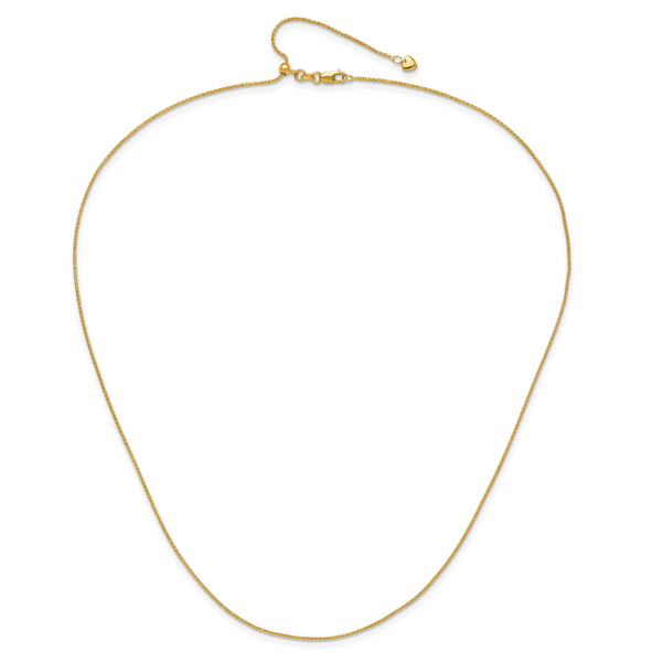 Leslie's 10K Adjustable 1mm Wheat Chain - Image 4