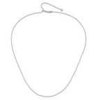Leslie's 10K White Gold Adjustable 1mm Wheat Chain - Image 4