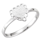 Scalloped Heart Signet Ring