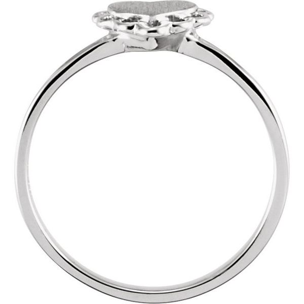 Scalloped Heart Signet Ring - Image 2
