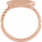 Geometric Signet Ring - Image 2