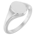 Oval Fluted Signet Ring