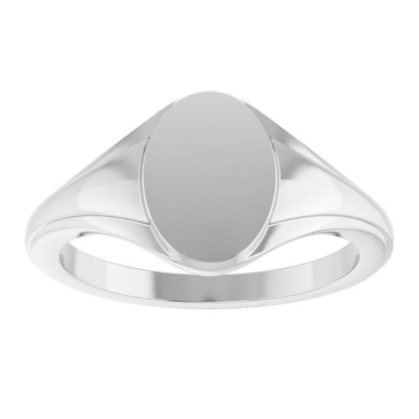 Oval Fluted Signet Ring - Image 3