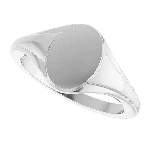 Oval Fluted Signet Ring - Image 5