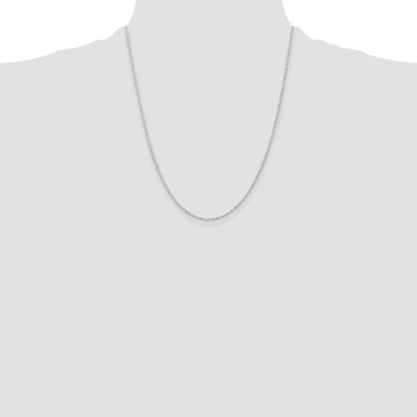 Leslie's 10k White Gold 1mm Singapore Chain - Image 4