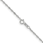 Leslie's 10k White Gold 1mm Singapore Chain - Image 3