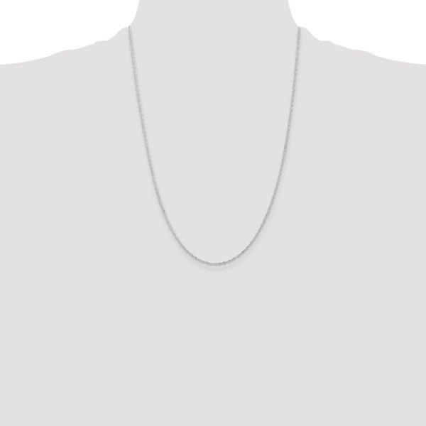 Leslie's 10k White Gold 1mm Singapore Chain - Image 4