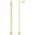 Curb Chain Bead Earrings