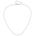 Leslie's 10K White Gold Adjustable 1mm Singapore Chain - Image 3