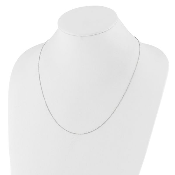 Leslie's 10K White Gold Adjustable 1mm Singapore Chain - Image 4