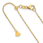 Leslie's 10K Adjustable 1mm Singapore Chain