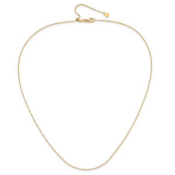Leslie's 10K Adjustable 1mm Singapore Chain - Image 3