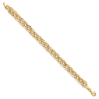 Leslie's 10K Yellow Gold Triple Fancy Link Bracelet - Image 2