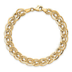 Leslie's 10K Yellow Gold Triple Fancy Link Bracelet - Image 4