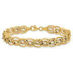 Leslie's 10K Yellow Gold Triple Fancy Link Bracelet - Image 3