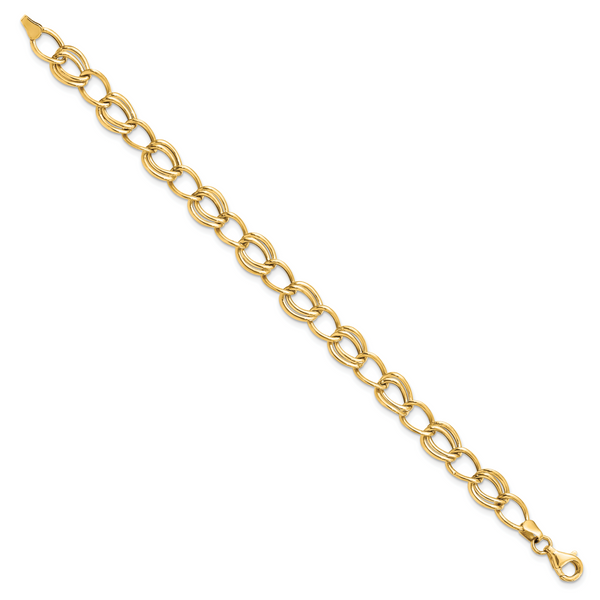 Leslie's 10K Yellow Gold Flat Curb Link Bracelet - Image 2