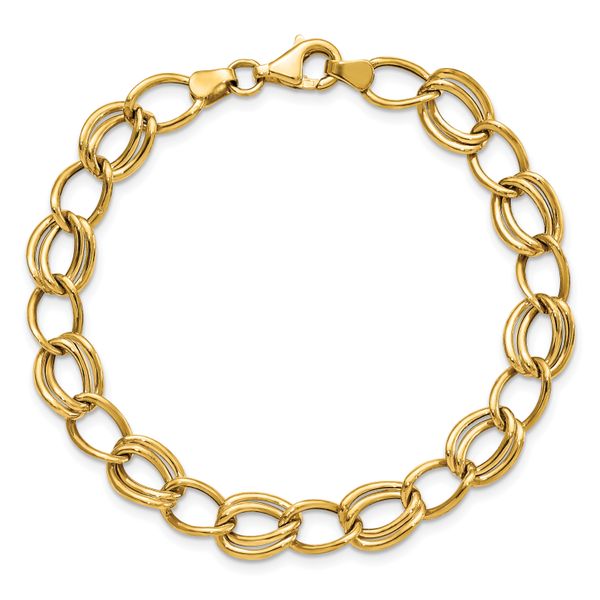 Leslie's 10K Yellow Gold Flat Curb Link Bracelet - Image 4