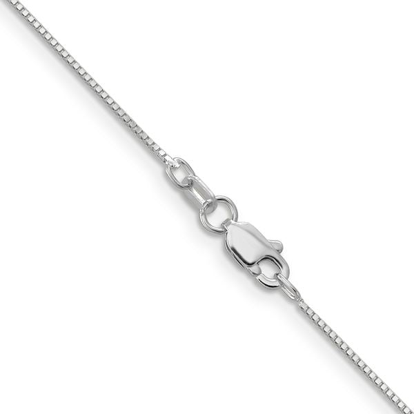Leslie's 10K White Gold .7mm Box Chain - Image 3