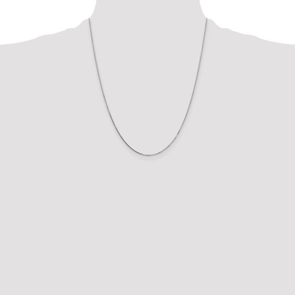 Leslie's 10k White Gold .7mm Box Chain - Image 4
