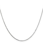 Leslie's 10K White Gold .7mm Box Chain - Image 2