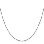 Leslie's 10K White Gold .8mm Box Chain - Image 2