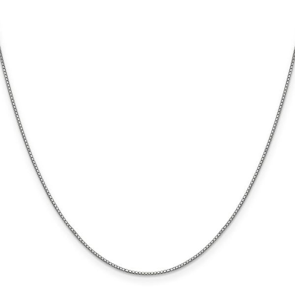 Leslie's 10k White Gold .8mm Box Chain - Image 2