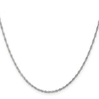 Leslie's 10K White Gold 1.3mm Singapore Chain - Image 2