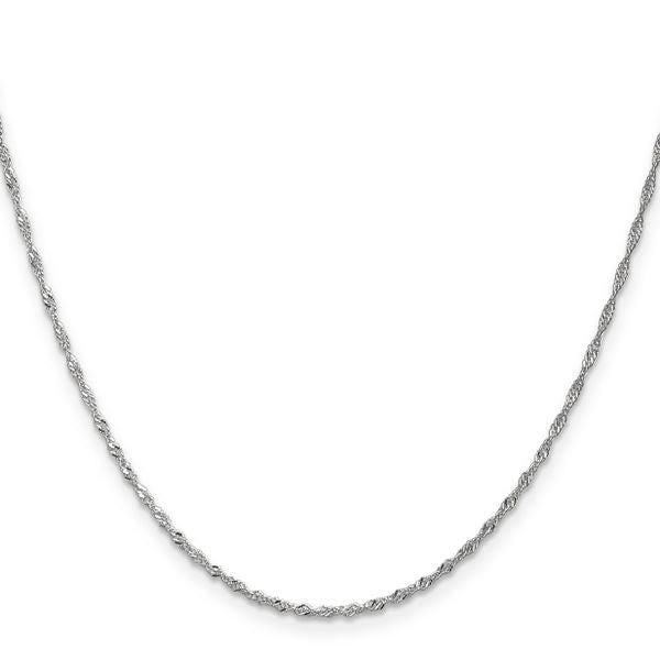 Leslie's 10K White Gold 1.3mm Singapore Chain - Image 2