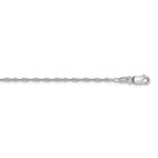 Leslie's 10K White Gold 1.3mm Singapore Chain - Image 3