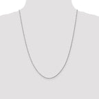 Leslie's 10K White Gold 1.3mm Singapore Chain - Image 4