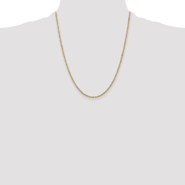Leslie's 10k 1.7 mm Singapore Chain - Image 4