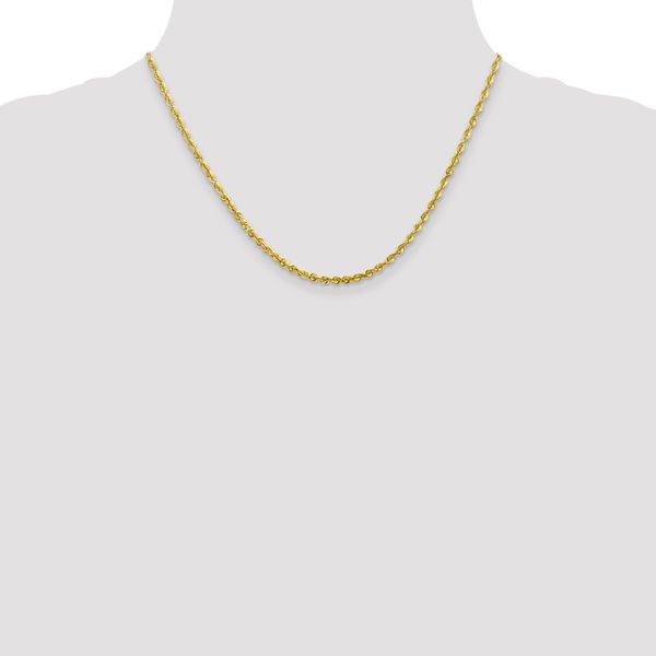 Leslie's 10K 2.75mm Diamond-Cut Lightweight Rope Chain - Image 4
