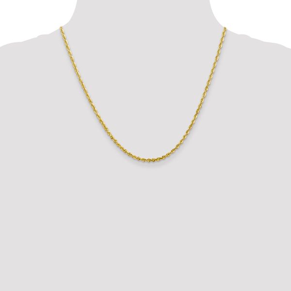 Leslie's 10K 2.75mm Diamond-Cut Lightweight Rope Chain - Image 4