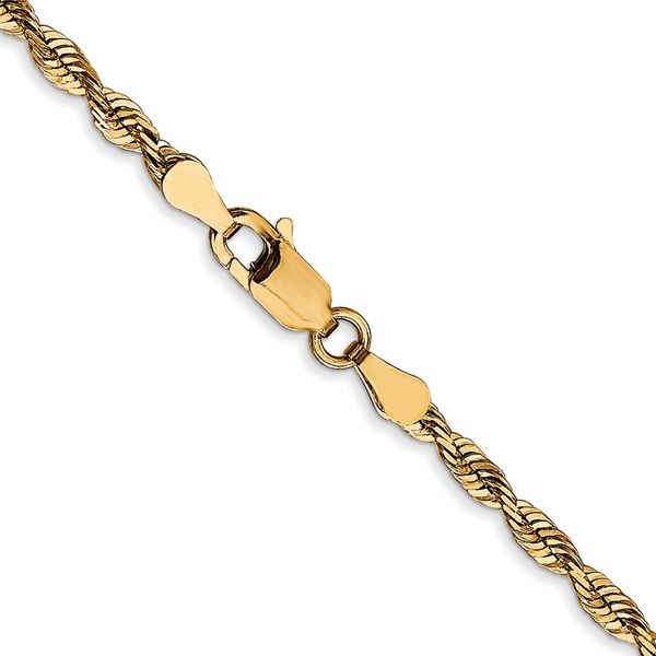 Leslie's 10K 2.75mm Diamond-Cut Lightweight Rope Chain - Image 3