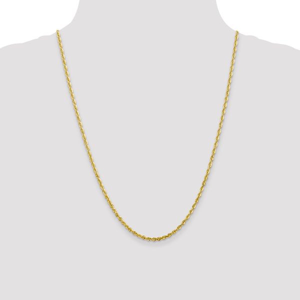 Leslie's 10K 2.75mm Diamond-Cut Lightweight Rope Chain - Image 4